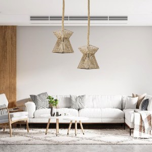 glo-01611-post_196 GLOBOSTAR® ROUGE 01611 BOHO ΚΡΕΜΑΣΤΟ ΦΩΤΙΣΤΙΚΟ ΠΛΕΓΜΑ ΜΟΝΟΦΩΤΟ 1 X E27 IP20 ΜΠΕΖ ΣΧΟΙΝΙ - 
