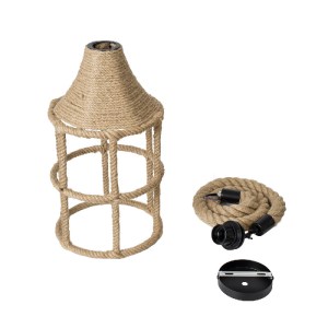 glo-01612-01612_11 GLOBOSTAR® YUBA 01612 BOHO ΚΡΕΜΑΣΤΟ ΦΩΤΙΣΤΙΚΟ ΠΛΕΓΜΑ ΜΟΝΟΦΩΤΟ 1 X E27 IP20 ΜΠΕΖ ΣΧΟΙΝΙ - Μ