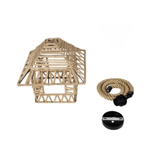glo-01613-01613_11 GLOBOSTAR® SPIKY 01613 BOHO ΚΡΕΜΑΣΤΟ ΦΩΤΙΣΤΙΚΟ ΦΙΓΟΥΡΑ ΜΟΝΟΦΩΤΟ 1 X E27 IP20 ΜΠΕΖ ΣΧΟΙΝΙ -