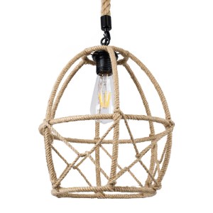 glo-01615-01615_0 GLOBOSTAR® TELAN 01615 VINTAGE ΚΡΕΜΑΣΤΟ ΦΩΤΙΣΤΙΚΟ ΠΛΕΓΜΑ ΜΟΝΟΦΩΤΟ 1 X E27 IP20 ΜΠΕΖ ΣΧΟΙΝΙ