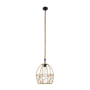 glo-01615-01615_3 GLOBOSTAR® TELAN 01615 VINTAGE ΚΡΕΜΑΣΤΟ ΦΩΤΙΣΤΙΚΟ ΠΛΕΓΜΑ ΜΟΝΟΦΩΤΟ 1 X E27 IP20 ΜΠΕΖ ΣΧΟΙΝΙ