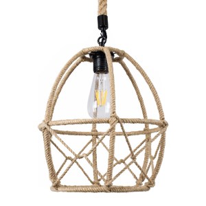 glo-01615-01615_4 GLOBOSTAR® TELAN 01615 VINTAGE ΚΡΕΜΑΣΤΟ ΦΩΤΙΣΤΙΚΟ ΠΛΕΓΜΑ ΜΟΝΟΦΩΤΟ 1 X E27 IP20 ΜΠΕΖ ΣΧΟΙΝΙ