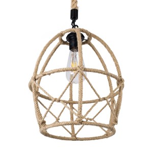 glo-01615-01615_5 GLOBOSTAR® TELAN 01615 VINTAGE ΚΡΕΜΑΣΤΟ ΦΩΤΙΣΤΙΚΟ ΠΛΕΓΜΑ ΜΟΝΟΦΩΤΟ 1 X E27 IP20 ΜΠΕΖ ΣΧΟΙΝΙ