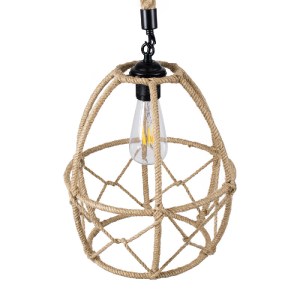 glo-01615-01615_6 GLOBOSTAR® TELAN 01615 VINTAGE ΚΡΕΜΑΣΤΟ ΦΩΤΙΣΤΙΚΟ ΠΛΕΓΜΑ ΜΟΝΟΦΩΤΟ 1 X E27 IP20 ΜΠΕΖ ΣΧΟΙΝΙ