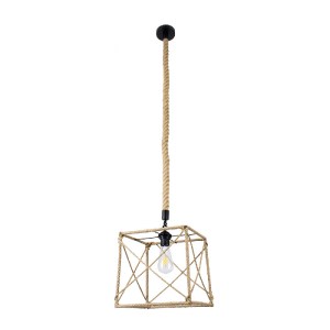 glo-01616-01616_3 GLOBOSTAR® POLISHED 01616 VINTAGE ΚΡΕΜΑΣΤΟ ΦΩΤΙΣΤΙΚΟ ΠΛΕΓΜΑ ΜΟΝΟΦΩΤΟ 1 X E27 IP20 ΜΑΥΡΟ ΜΕ
