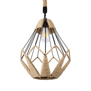 glo-01617-01617_0 GLOBOSTAR® CONICAL 01617 VINTAGE ΚΡΕΜΑΣΤΟ ΦΩΤΙΣΤΙΚΟ ΠΛΕΓΜΑ ΜΟΝΟΦΩΤΟ 1 X E27 IP20 ΜΑΥΡΟ ΜΕΤ