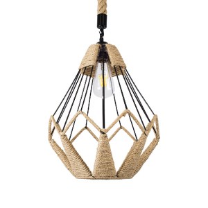 glo-01617-01617_4 GLOBOSTAR® CONICAL 01617 VINTAGE ΚΡΕΜΑΣΤΟ ΦΩΤΙΣΤΙΚΟ ΠΛΕΓΜΑ ΜΟΝΟΦΩΤΟ 1 X E27 IP20 ΜΑΥΡΟ ΜΕΤ
