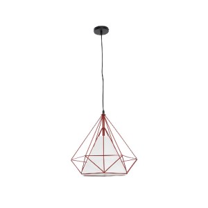 glo-01620-01620_4 GLOBOSTAR® KAIRI 01620 ΜΟΝΤΕΡΝΟ ΚΡΕΜΑΣΤΟ ΦΩΤΙΣΤΙΚΟ ΠΛΕΓΜΑ ΜΟΝΟΦΩΤΟ 1 X E27 IP20 ΚΟΚΚΙΝΟ ΜΕ