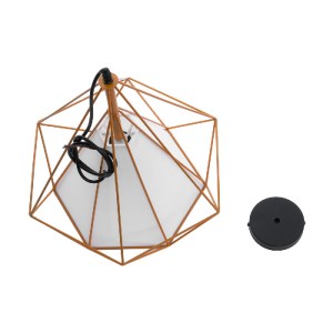 glo-01621-01621_10 GLOBOSTAR® KAIRI 01621 ΜΟΝΤΕΡΝΟ ΚΡΕΜΑΣΤΟ ΦΩΤΙΣΤΙΚΟ ΠΛΕΓΜΑ ΜΟΝΟΦΩΤΟ 1 X E27 IP20 ΠΟΡΤΟΚΑΛΙ 