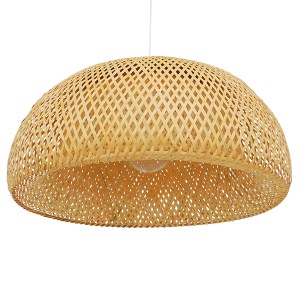 glo-01627-01627_6 GLOBOSTAR® SAN TROPEZ 01627 BOHO ΚΡΕΜΑΣΤΟ ΦΩΤΙΣΤΙΚΟ ΠΛΕΓΜΑ ΜΟΝΟΦΩΤΟ 1 X E27 IP20 ΜΠΕΖ ΞΥΛΟ