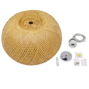glo-01627-01627_9 GLOBOSTAR® SAN TROPEZ 01627 BOHO ΚΡΕΜΑΣΤΟ ΦΩΤΙΣΤΙΚΟ ΠΛΕΓΜΑ ΜΟΝΟΦΩΤΟ 1 X E27 IP20 ΜΠΕΖ ΞΥΛΟ
