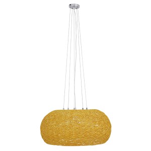 glo-01628-01628_3 GLOBOSTAR® FIJI INCASS 01628 VINTAGE ΚΡΕΜΑΣΤΟ ΦΩΤΙΣΤΙΚΟ ΚΑΜΠΑΝΑ ΠΟΛΥΦΩΤΟ 5 X E27 IP20 ΜΠΕΖ