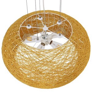 glo-01628-01628_7 GLOBOSTAR® FIJI INCASS 01628 VINTAGE ΚΡΕΜΑΣΤΟ ΦΩΤΙΣΤΙΚΟ ΚΑΜΠΑΝΑ ΠΟΛΥΦΩΤΟ 5 X E27 IP20 ΜΠΕΖ