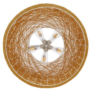 glo-01628-01628_8 GLOBOSTAR® FIJI INCASS 01628 VINTAGE ΚΡΕΜΑΣΤΟ ΦΩΤΙΣΤΙΚΟ ΚΑΜΠΑΝΑ ΠΟΛΥΦΩΤΟ 5 X E27 IP20 ΜΠΕΖ
