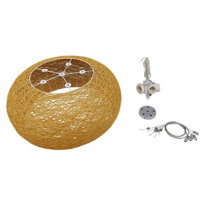 glo-01628-01628_9 GLOBOSTAR® FIJI INCASS 01628 VINTAGE ΚΡΕΜΑΣΤΟ ΦΩΤΙΣΤΙΚΟ ΚΑΜΠΑΝΑ ΠΟΛΥΦΩΤΟ 5 X E27 IP20 ΜΠΕΖ