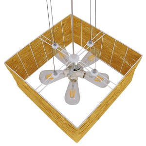 glo-01629-01629_7 GLOBOSTAR® INCASS 01629 VINTAGE ΚΡΕΜΑΣΤΟ ΦΩΤΙΣΤΙΚΟ ΑΝΑΡΤΗΣΗ ΠΟΛΥΦΩΤΟ 5 X E27 IP20 ΜΠΕΖ RAT