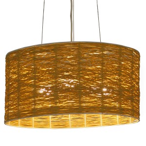 glo-01630-01630_2 GLOBOSTAR® INCASS 01630 VINTAGE ΚΡΕΜΑΣΤΟ ΦΩΤΙΣΤΙΚΟ ΚΑΠΕΛΟ ΤΡΙΦΩΤΟ 3 X E27 IP20 ΜΠΕΖ RATTAN