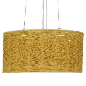 glo-01630-01630_4 GLOBOSTAR® INCASS 01630 VINTAGE ΚΡΕΜΑΣΤΟ ΦΩΤΙΣΤΙΚΟ ΚΑΠΕΛΟ ΤΡΙΦΩΤΟ 3 X E27 IP20 ΜΠΕΖ RATTAN