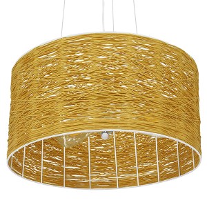 glo-01630-01630_6 GLOBOSTAR® INCASS 01630 VINTAGE ΚΡΕΜΑΣΤΟ ΦΩΤΙΣΤΙΚΟ ΚΑΠΕΛΟ ΤΡΙΦΩΤΟ 3 X E27 IP20 ΜΠΕΖ RATTAN