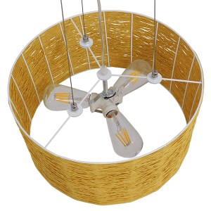 glo-01630-01630_7 GLOBOSTAR® INCASS 01630 VINTAGE ΚΡΕΜΑΣΤΟ ΦΩΤΙΣΤΙΚΟ ΚΑΠΕΛΟ ΤΡΙΦΩΤΟ 3 X E27 IP20 ΜΠΕΖ RATTAN