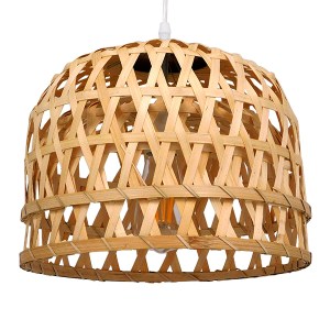 glo-01634-01634_0 GLOBOSTAR® MANGEA 01634 BOHO ΚΡΕΜΑΣΤΟ ΦΩΤΙΣΤΙΚΟ ΠΛΕΓΜΑ ΜΟΝΟΦΩΤΟ 1 X E27 IP20 ΜΠΕΖ ΞΥΛΟ - Μ