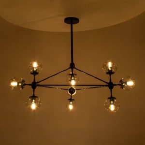 glo-01636-01636_3 GLOBOSTAR® SENTINEL 01636 ΜΟΝΤΕΡΝΟ ΦΩΤΙΣΤΙΚΟ ΟΡΟΦΗΣ ΠΛΕΓΜΑ ΠΟΛΥΦΩΤΟ 10 X E27 IP20 ΜΑΥΡΟ ΜΕ