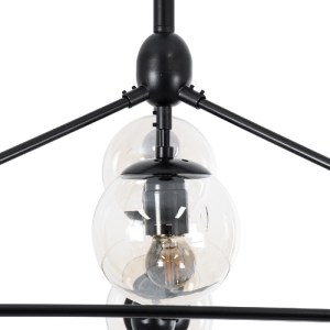 glo-01636-01636_8 GLOBOSTAR® SENTINEL 01636 ΜΟΝΤΕΡΝΟ ΦΩΤΙΣΤΙΚΟ ΟΡΟΦΗΣ ΠΛΕΓΜΑ ΠΟΛΥΦΩΤΟ 10 X E27 IP20 ΜΑΥΡΟ ΜΕ