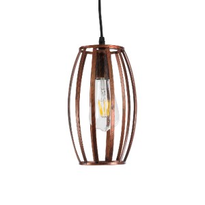 glo-01639-01639_5 GLOBOSTAR® ZEBRA 01639 VINTAGE ΚΡΕΜΑΣΤΟ ΦΩΤΙΣΤΙΚΟ ΠΛΕΓΜΑ ΜΟΝΟΦΩΤΟ 1 X E27 IP20 ΧΑΛΚΙΝΟ ΜΕΤ