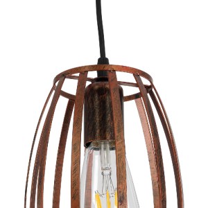 glo-01639-01639_8 GLOBOSTAR® ZEBRA 01639 VINTAGE ΚΡΕΜΑΣΤΟ ΦΩΤΙΣΤΙΚΟ ΠΛΕΓΜΑ ΜΟΝΟΦΩΤΟ 1 X E27 IP20 ΧΑΛΚΙΝΟ ΜΕΤ