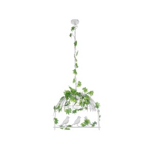 glo-01641-01641_4 GLOBOSTAR® NEST 01641 VINTAGE ΚΡΕΜΑΣΤΟ ΦΩΤΙΣΤΙΚΟ ΦΙΓΟΥΡΑ ΜΟΝΟΦΩΤΟ 1 X E27 IP20 ΛΕΥΚΟ ΜΕΤΑΛ