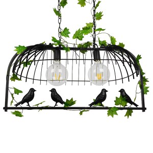 glo-01643-01643_3 GLOBOSTAR® NEST 01643 VINTAGE ΚΡΕΜΑΣΤΟ ΦΩΤΙΣΤΙΚΟ ΦΙΓΟΥΡΑ ΔΙΦΩΤΟ 2 X E27 IP20 ΜΑΥΡΟ ΜΕΤΑΛΛΟ