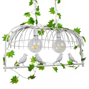 glo-01644-01644_0 GLOBOSTAR® NEST 01644 VINTAGE ΚΡΕΜΑΣΤΟ ΦΩΤΙΣΤΙΚΟ ΦΙΓΟΥΡΑ ΔΙΦΩΤΟ 2 X E27 IP20 ΛΕΥΚΟ ΜΕΤΑΛΛΟ