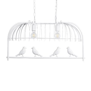 glo-01644-01644_12 GLOBOSTAR® NEST 01644 VINTAGE ΚΡΕΜΑΣΤΟ ΦΩΤΙΣΤΙΚΟ ΦΙΓΟΥΡΑ ΔΙΦΩΤΟ 2 X E27 IP20 ΛΕΥΚΟ ΜΕΤΑΛΛΟ ΜΕ ΠΡΑΣΙΝΟ ΠΛΑΣΤΙΚΟ - Μ73.6 X Π37.5 X Y38CM