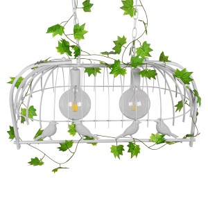 glo-01644-01644_5 GLOBOSTAR® NEST 01644 VINTAGE ΚΡΕΜΑΣΤΟ ΦΩΤΙΣΤΙΚΟ ΦΙΓΟΥΡΑ ΔΙΦΩΤΟ 2 X E27 IP20 ΛΕΥΚΟ ΜΕΤΑΛΛΟ