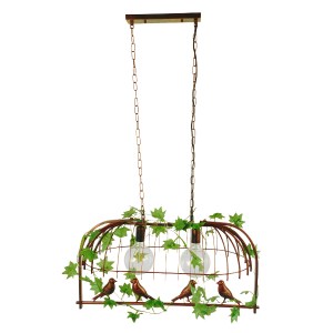 glo-01645-01645_2 GLOBOSTAR® NEST 01645 VINTAGE ΚΡΕΜΑΣΤΟ ΦΩΤΙΣΤΙΚΟ ΦΙΓΟΥΡΑ ΔΙΦΩΤΟ 2 X E27 IP20 ΧΑΛΚΙΝΟ ΜΕΤΑΛ