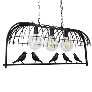 glo-01646-01646_8 GLOBOSTAR® NEST 01646 VINTAGE ΚΡΕΜΑΣΤΟ ΦΩΤΙΣΤΙΚΟ ΦΙΓΟΥΡΑ ΤΡΙΦΩΤΟ 3 X E27 IP20 ΜΑΥΡΟ ΜΕΤΑΛΛ