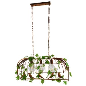 glo-01648-01648_2 GLOBOSTAR® NEST 01648 VINTAGE ΚΡΕΜΑΣΤΟ ΦΩΤΙΣΤΙΚΟ ΦΙΓΟΥΡΑ ΤΡΙΦΩΤΟ 3 X E27 IP20 ΧΑΛΚΙΝΟ ΜΕΤΑ