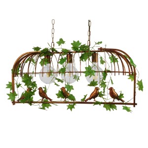 glo-01648-01648_3 GLOBOSTAR® NEST 01648 VINTAGE ΚΡΕΜΑΣΤΟ ΦΩΤΙΣΤΙΚΟ ΦΙΓΟΥΡΑ ΤΡΙΦΩΤΟ 3 X E27 IP20 ΧΑΛΚΙΝΟ ΜΕΤΑ