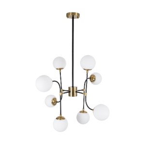 glo-01649-01649_4 GLOBOSTAR® STARDUST 01649 VINTAGE ΦΩΤΙΣΤΙΚΟ ΟΡΟΦΗΣ ΠΛΕΓΜΑ ΠΟΛΥΦΩΤΟ 8 X E27 IP20 ΜΑΥΡΟ & ΧΡ