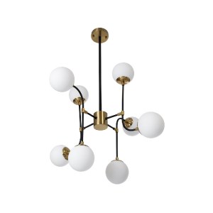 glo-01649-01649_5 GLOBOSTAR® STARDUST 01649 VINTAGE ΦΩΤΙΣΤΙΚΟ ΟΡΟΦΗΣ ΠΛΕΓΜΑ ΠΟΛΥΦΩΤΟ 8 X E27 IP20 ΜΑΥΡΟ & ΧΡ