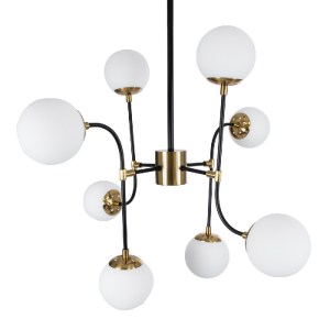 glo-01649-01649_6 GLOBOSTAR® STARDUST 01649 VINTAGE ΦΩΤΙΣΤΙΚΟ ΟΡΟΦΗΣ ΠΛΕΓΜΑ ΠΟΛΥΦΩΤΟ 8 X E27 IP20 ΜΑΥΡΟ & ΧΡ