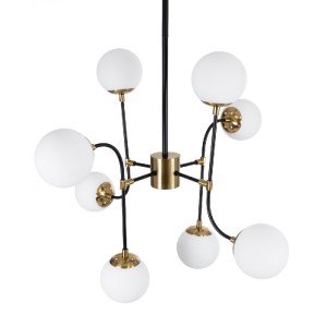 glo-01649-01649_7 GLOBOSTAR® STARDUST 01649 VINTAGE ΦΩΤΙΣΤΙΚΟ ΟΡΟΦΗΣ ΠΛΕΓΜΑ ΠΟΛΥΦΩΤΟ 8 X E27 IP20 ΜΑΥΡΟ & ΧΡ