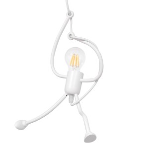 glo-01651-01651_0 GLOBOSTAR® LITTLE MAN 01651 ΜΟΝΤΕΡΝΟ ΚΡΕΜΑΣΤΟ ΦΩΤΙΣΤΙΚΟ ΦΙΓΟΥΡΑ ΜΟΝΟΦΩΤΟ 1 X E27 IP20 ΛΕΥΚ