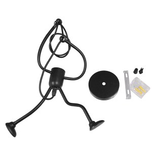 glo-01652-01652_7 GLOBOSTAR® LITTLE MAN 01652 ΜΟΝΤΕΡΝΟ ΚΡΕΜΑΣΤΟ ΦΩΤΙΣΤΙΚΟ ΦΙΓΟΥΡΑ ΜΟΝΟΦΩΤΟ 1 X E27 IP20 ΜΑΥΡ