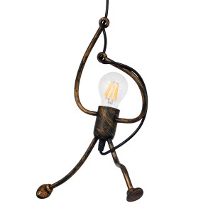 glo-01653-01653_0 GLOBOSTAR® LITTLE MAN 01653 ΜΟΝΤΕΡΝΟ ΚΡΕΜΑΣΤΟ ΦΩΤΙΣΤΙΚΟ ΦΙΓΟΥΡΑ ΜΟΝΟΦΩΤΟ 1 X E27 IP20 ΧΑΛΚ