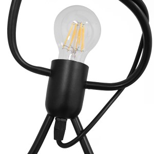 glo-01655-01655_3 GLOBOSTAR® LITTLE MAN 01655 ΜΟΝΤΕΡΝΟ ΚΡΕΜΑΣΤΟ ΦΩΤΙΣΤΙΚΟ ΦΙΓΟΥΡΑ ΤΡΙΦΩΤΟ 3 X E27 IP20 ΜΑΥΡΟ