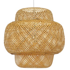 glo-01657-01657_0 GLOBOSTAR® MALDIVES 01657 BOHO ΚΡΕΜΑΣΤΟ ΦΩΤΙΣΤΙΚΟ ΠΛΕΓΜΑ ΜΟΝΟΦΩΤΟ 1 X E27 IP20 ΜΠΕΖ ΞΥΛΟ -
