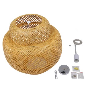 glo-01657-01657_9 GLOBOSTAR® MALDIVES 01657 BOHO ΚΡΕΜΑΣΤΟ ΦΩΤΙΣΤΙΚΟ ΠΛΕΓΜΑ ΜΟΝΟΦΩΤΟ 1 X E27 IP20 ΜΠΕΖ ΞΥΛΟ -
