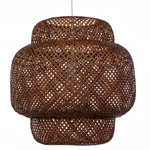 glo-01658-01658_0 GLOBOSTAR® MALDIVES 01658 BOHO ΚΡΕΜΑΣΤΟ ΦΩΤΙΣΤΙΚΟ ΠΛΕΓΜΑ ΜΟΝΟΦΩΤΟ 1 X E27 IP20 ΚΑΦΕ ΞΥΛΟ -
