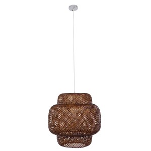 glo-01658-01658_3 GLOBOSTAR® MALDIVES 01658 BOHO ΚΡΕΜΑΣΤΟ ΦΩΤΙΣΤΙΚΟ ΠΛΕΓΜΑ ΜΟΝΟΦΩΤΟ 1 X E27 IP20 ΚΑΦΕ ΞΥΛΟ -